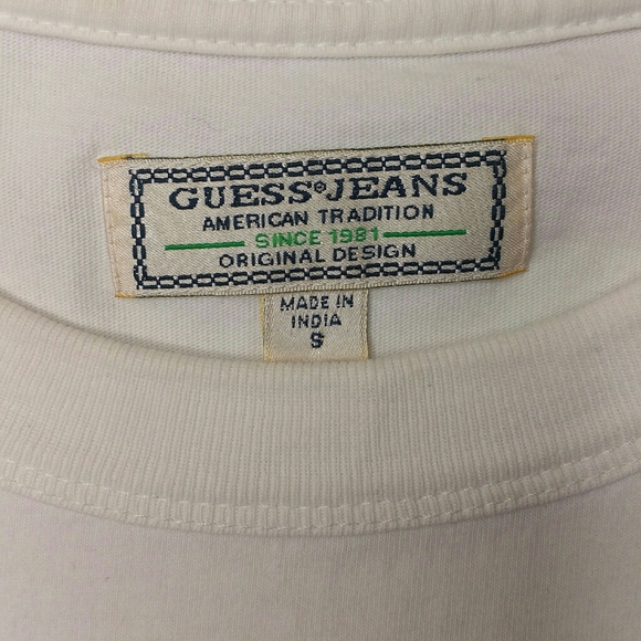 Vintage GUESS JEANS White T Shirt Size Small - Picture 6 of 12